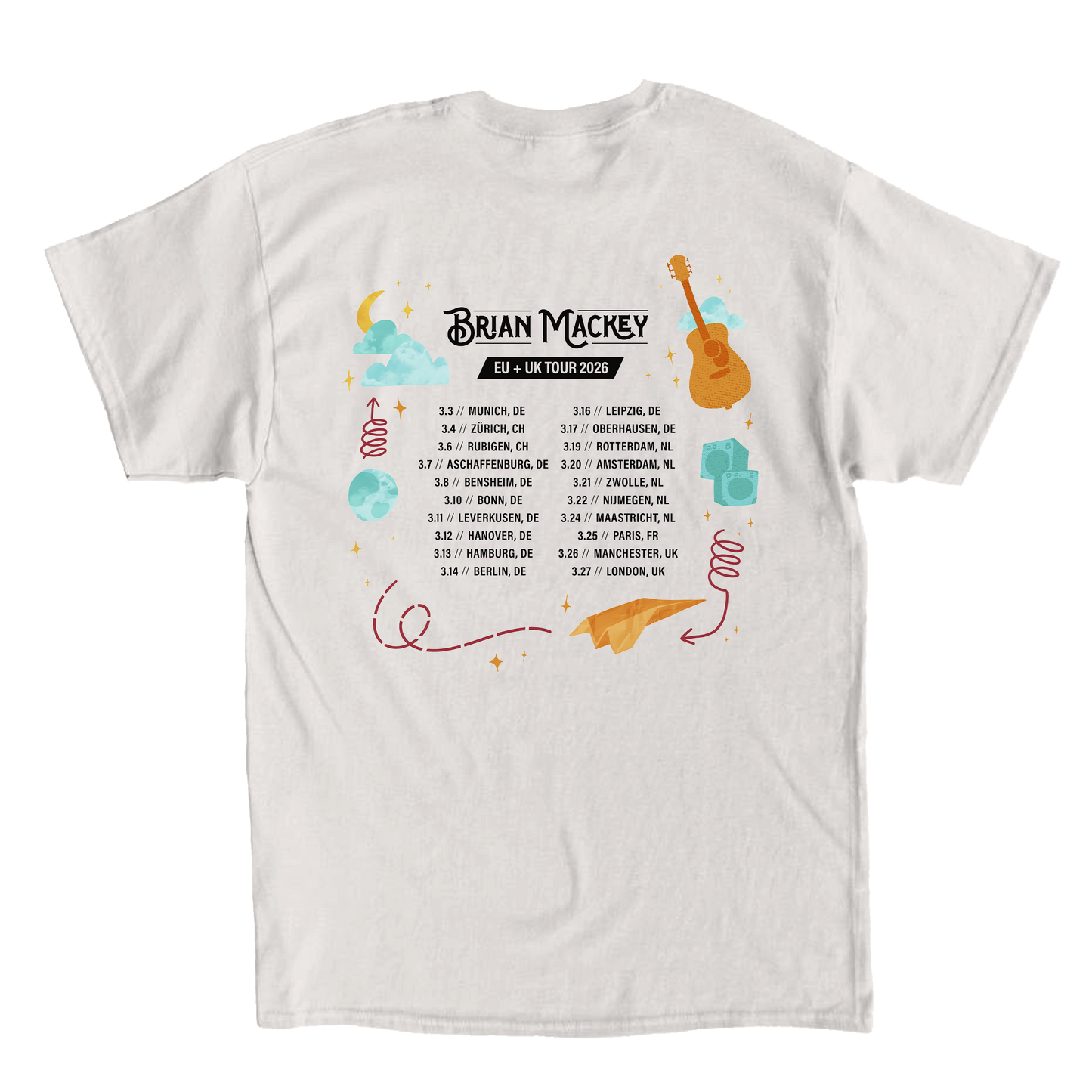 Unisex Brian Mackey 2026 EU/UK Tour Tee
