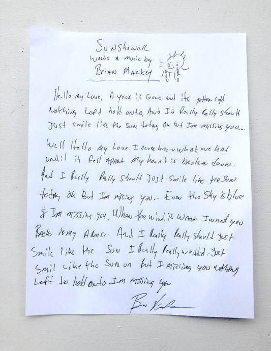 Hand Written Lyrics